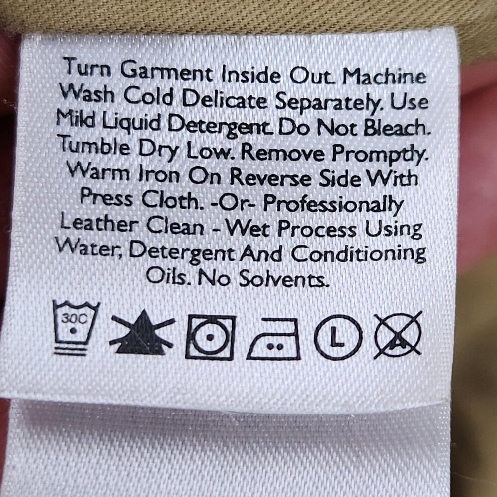 Eddie Bauer Jacket Mens XL Brown Seattle Suede Leather Washable Button Front - Picture 12 of 14